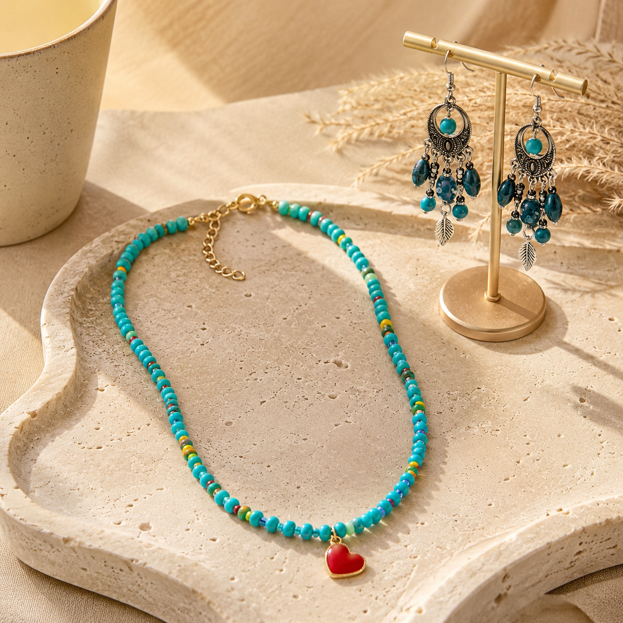 WW DREISEGEL Boho Jewelry Set lifestyle and detail image