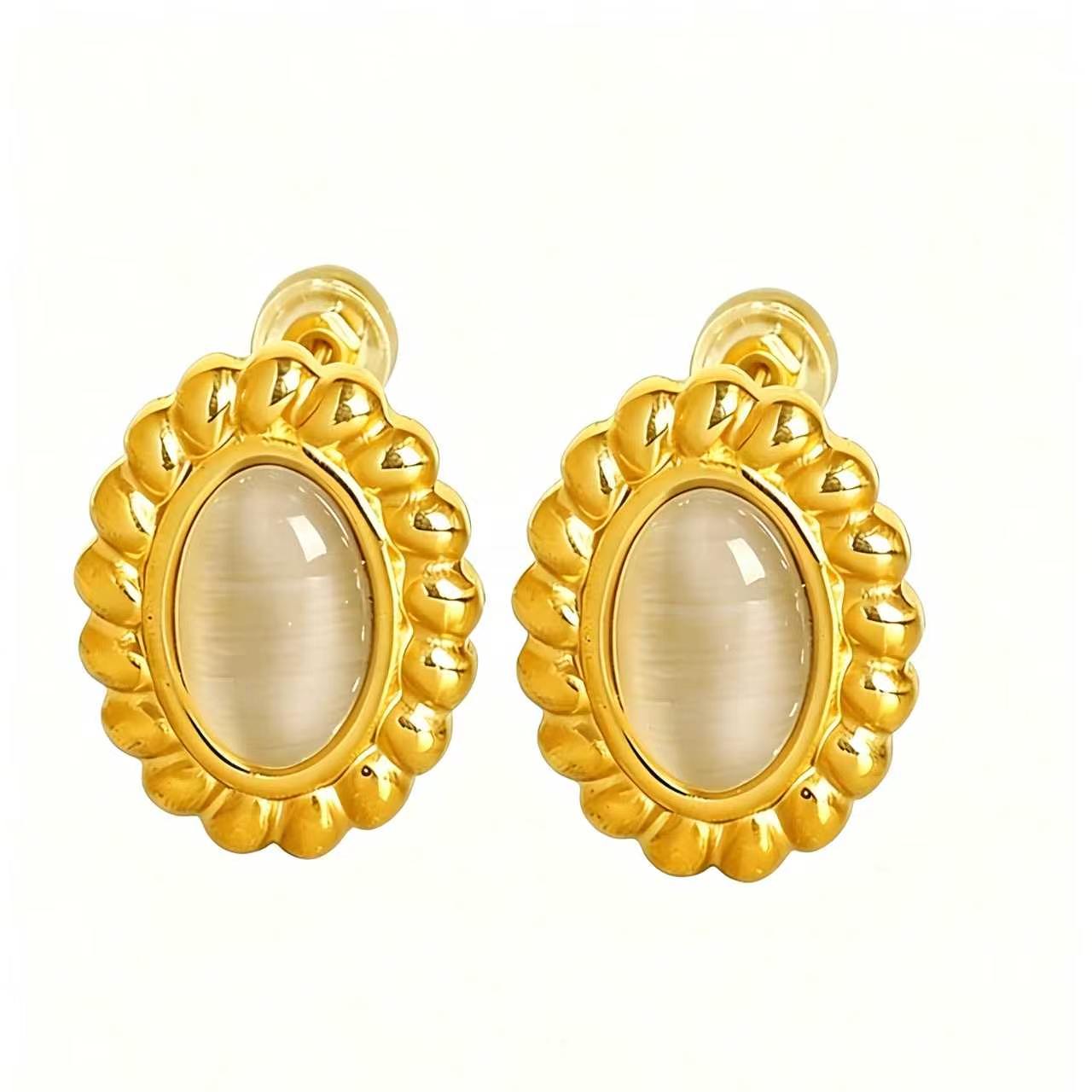 WW DREISEGEL Stud Earrings lifestyle and detail image