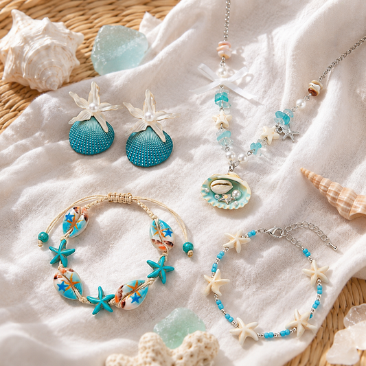 WW DREISEGEL Ocean Jewelry Set lifestyle and detail image