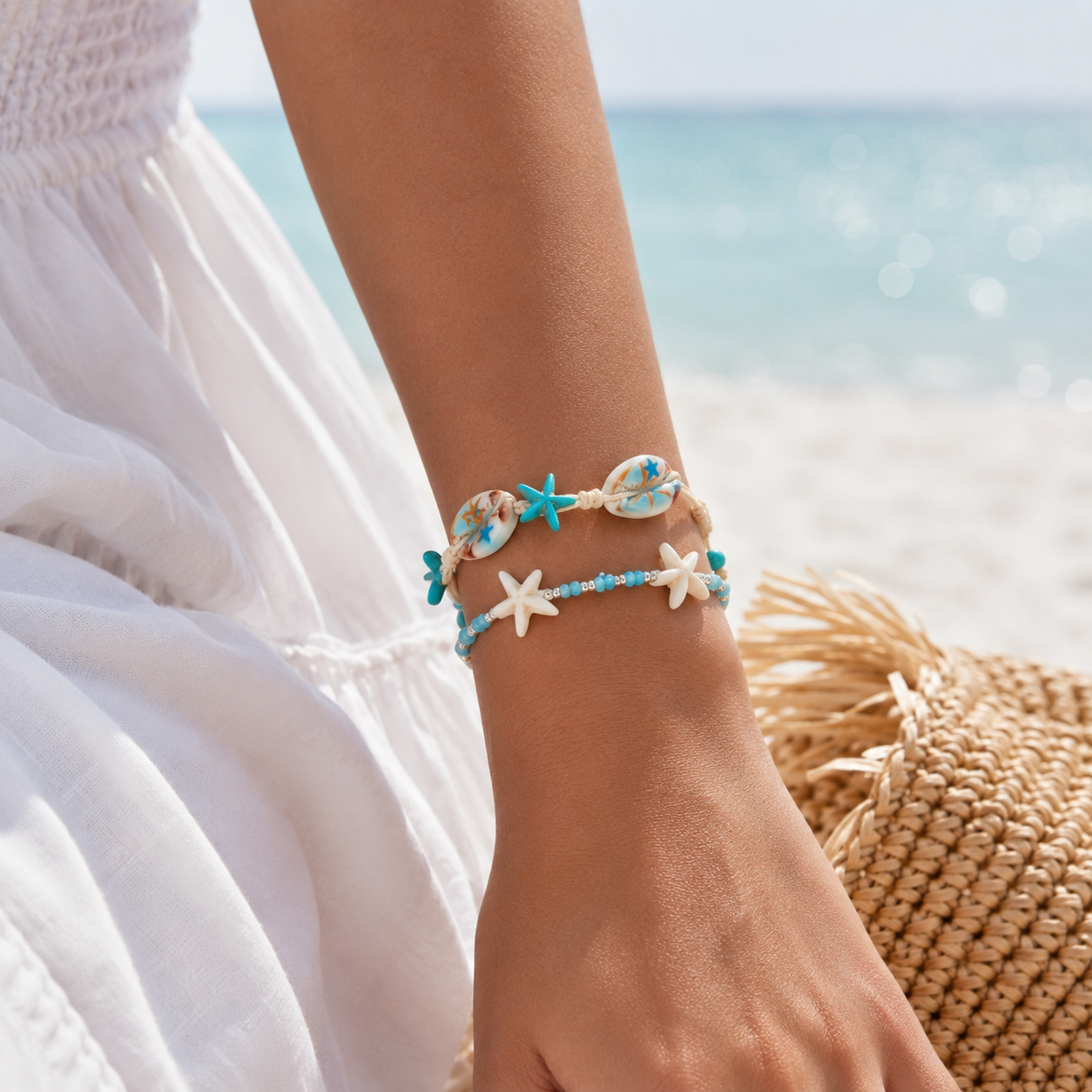 WW DREISEGEL Ocean Jewelry Set lifestyle and detail image