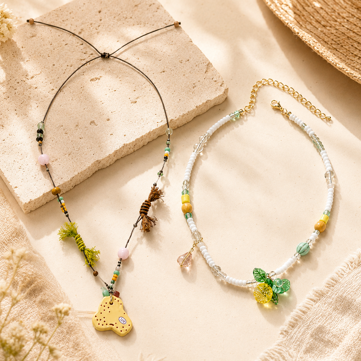 WW DREISEGEL Necklace Set lifestyle and detail image