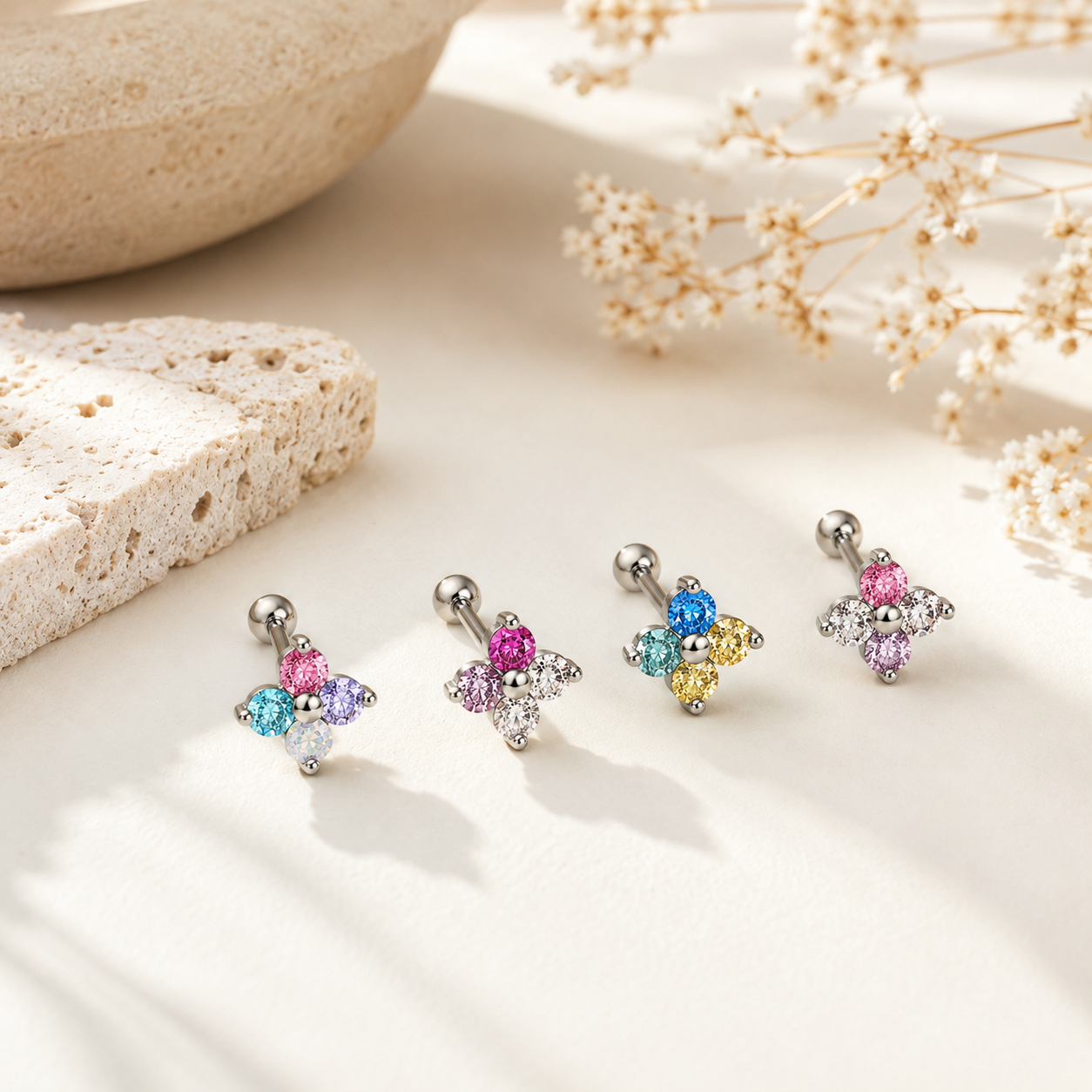 WW DREISEGEL Cartilage Earrings lifestyle and detail image