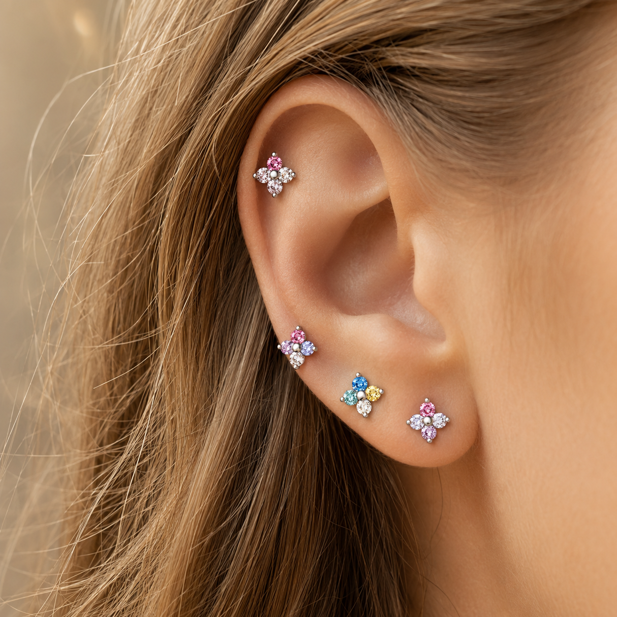 WW DREISEGEL Cartilage Earrings lifestyle and detail image