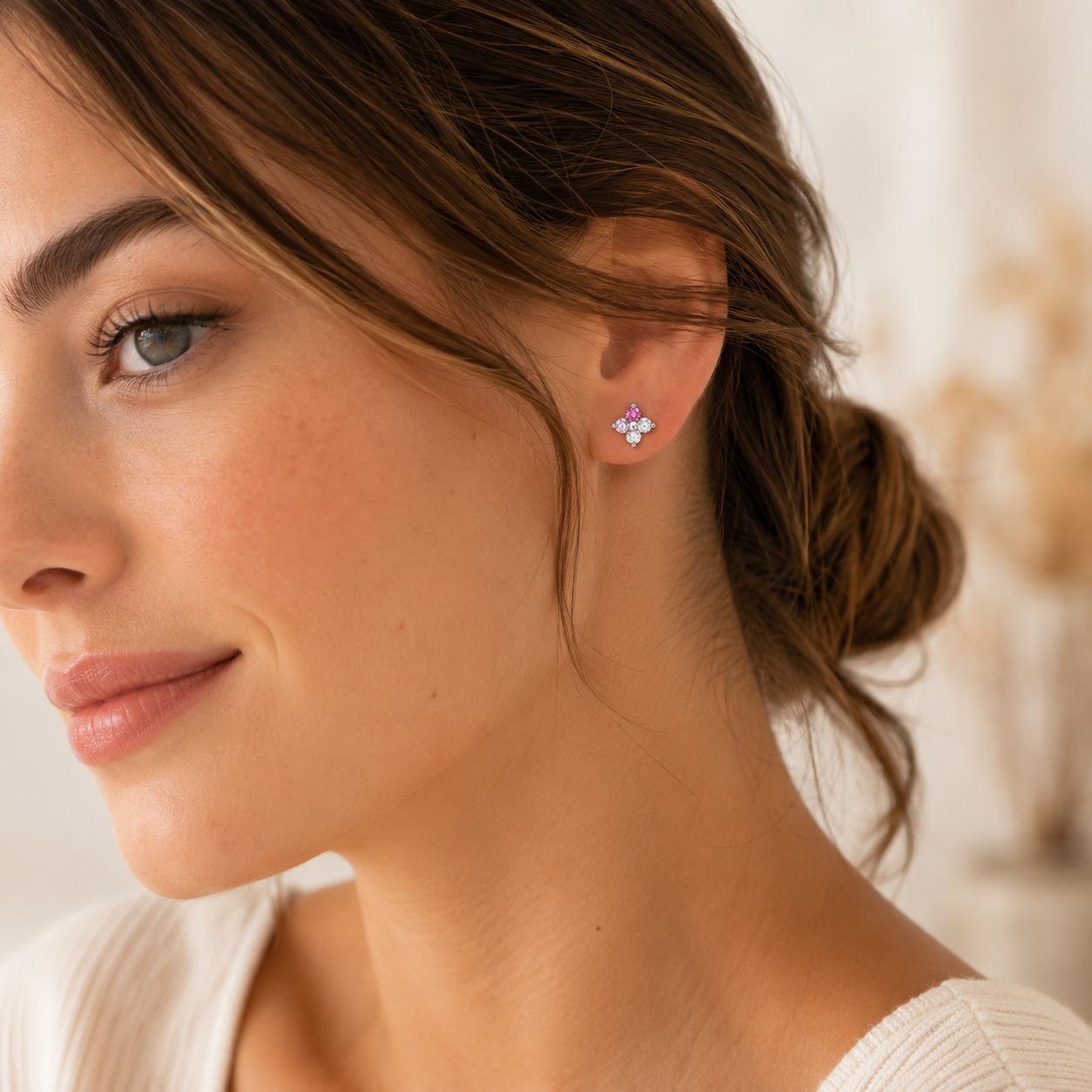 WW DREISEGEL Cartilage Earrings lifestyle and detail image