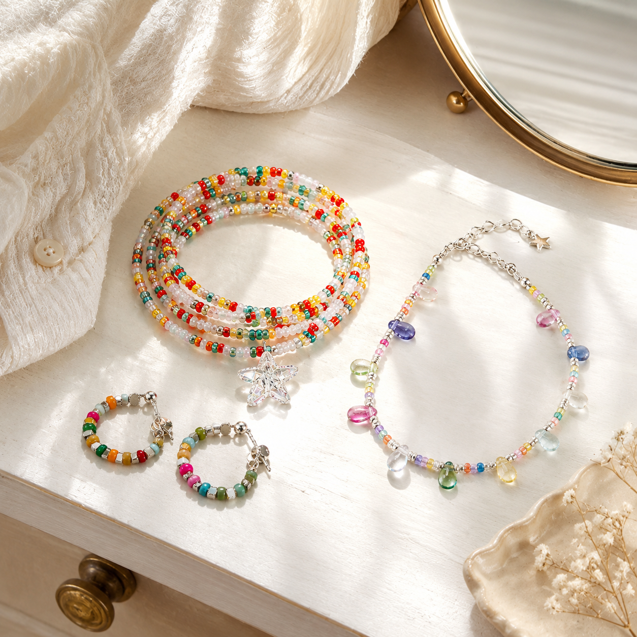 WW DREISEGEL Bracelet and Earring Set lifestyle and detail image