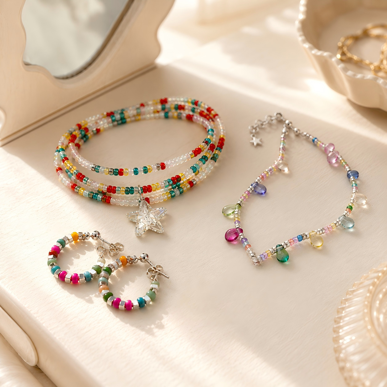 WW DREISEGEL Bracelet and Earring Set lifestyle and detail image