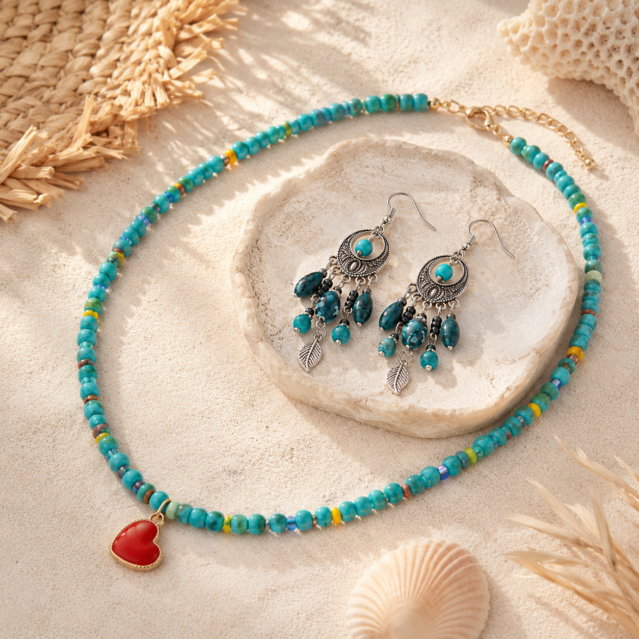 WW DREISEGEL Boho Jewelry Set lifestyle and detail image