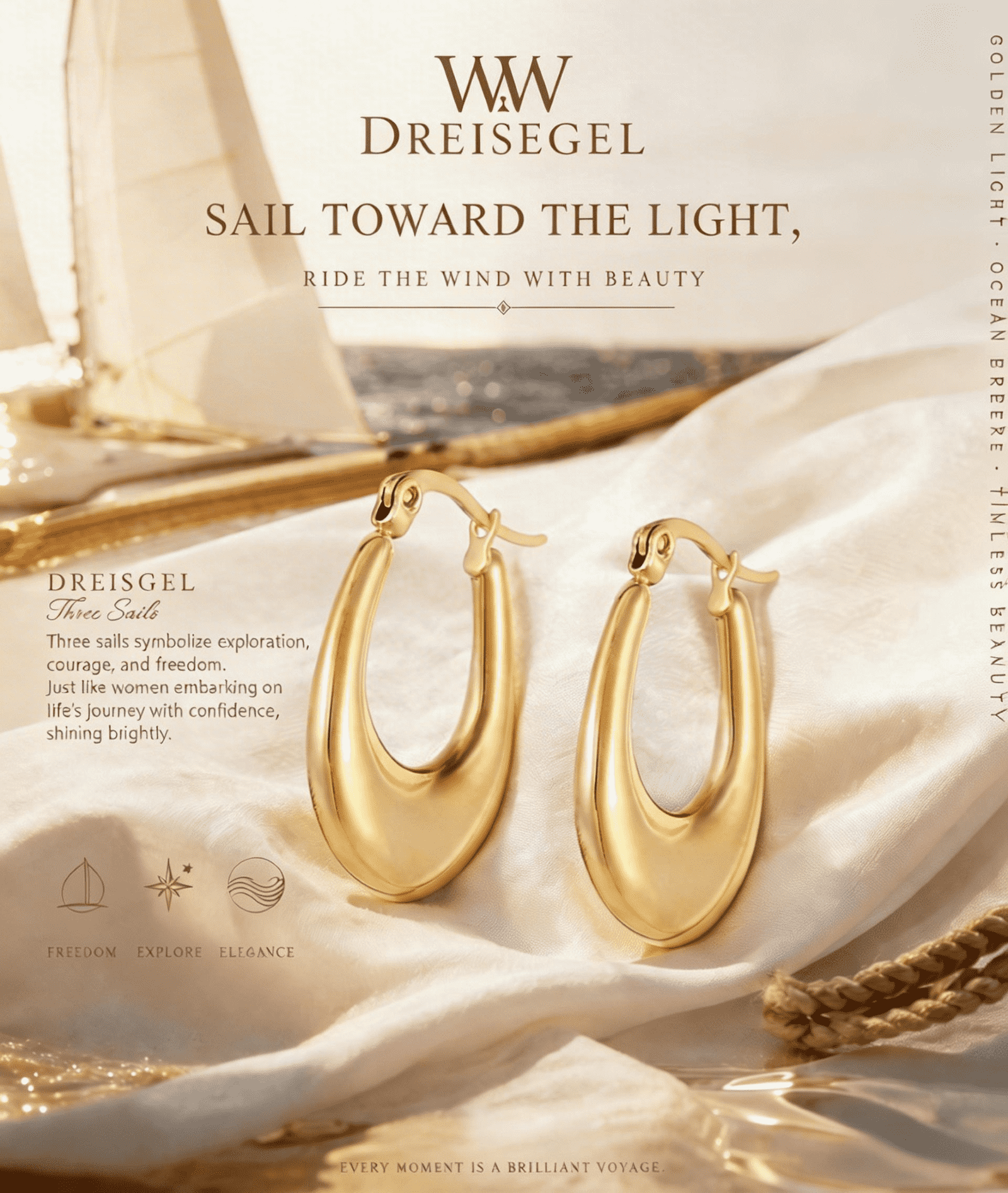WW DREISEGEL Earrings lifestyle and detail image