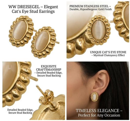 WW DREISEGEL Stud Earrings lifestyle and detail image
