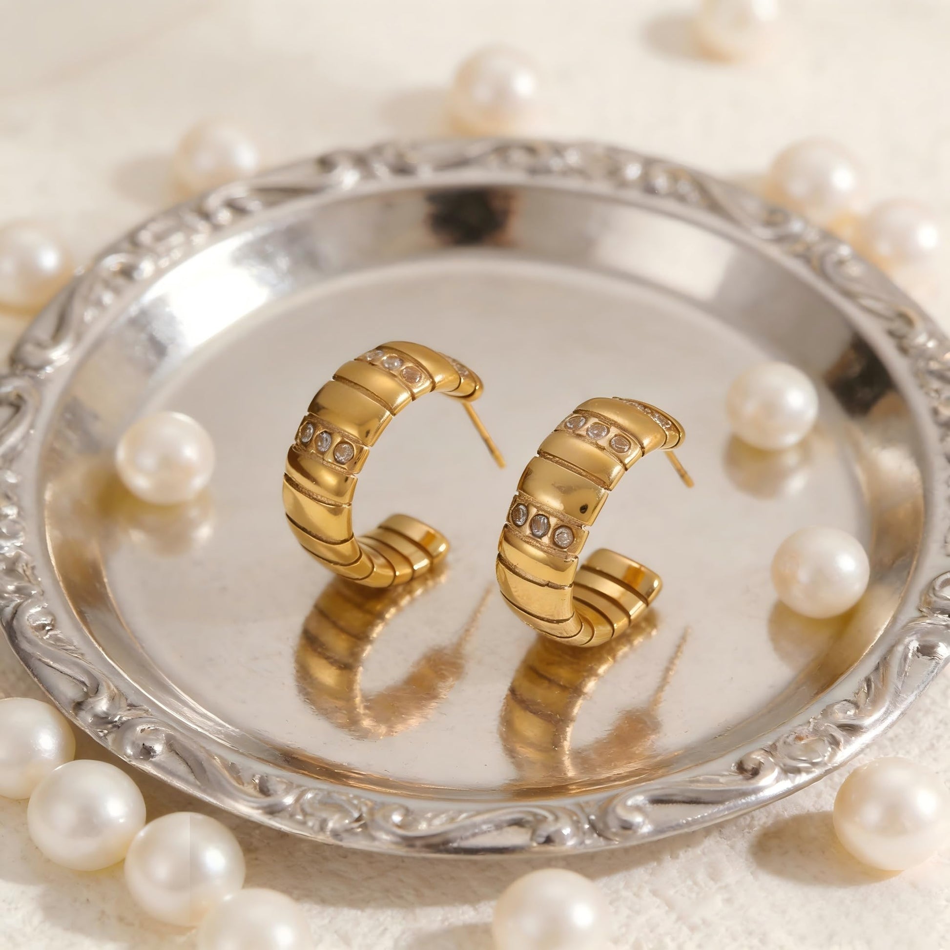 WW DREISEGEL Earrings lifestyle and detail image