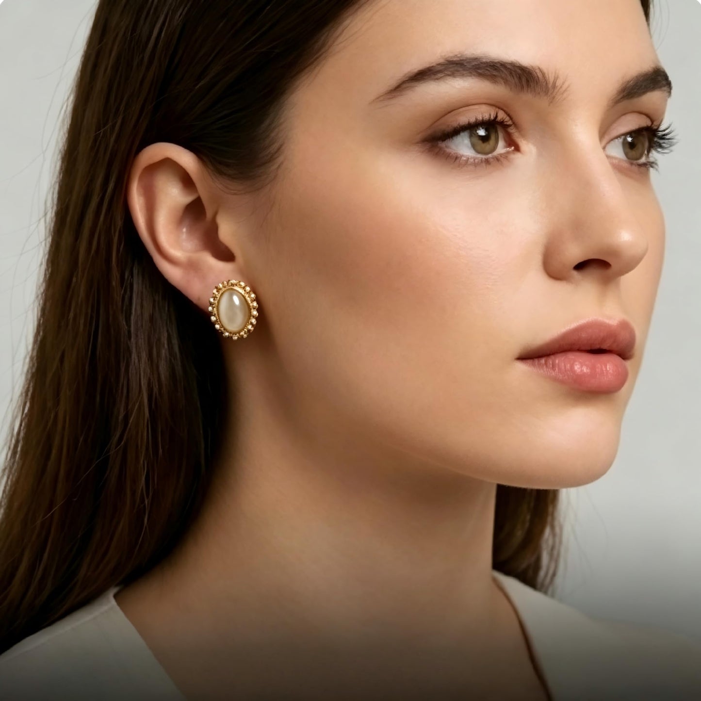 WW DREISEGEL Stud Earrings lifestyle and detail image
