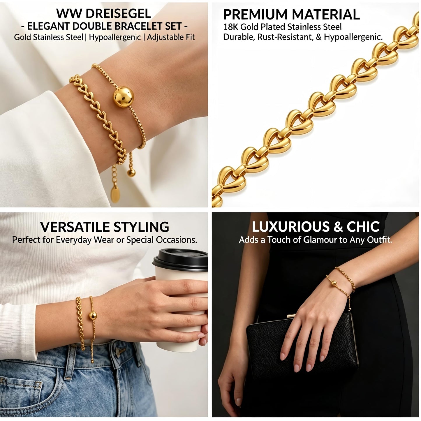 WW DREISEGEL Bracelet Set lifestyle and detail image